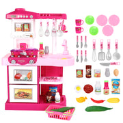 ‘My Little Chef’ Kitchen Play Set with 30 Accessories, Light and Sound Features (Pink)
